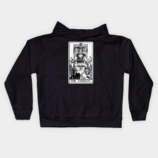 VII. The Chariot Tarot Card | Black and white Kids Hoodie